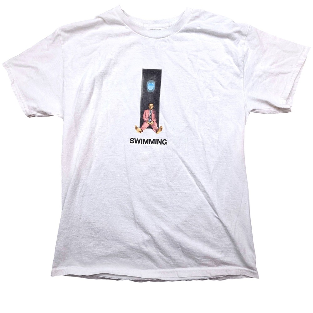 Mac Miller Swimming Album Tracklist Graphic T-Shirt White Mens Size Medium